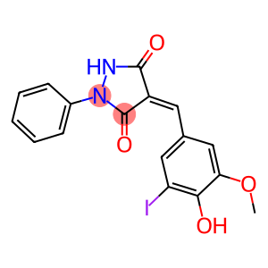 4-(4-hydroxy-3-iodo-5-methoxybenzylidene)-1-phenyl-3,5-pyrazolidinedione