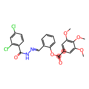 2-[2-(2,4-dichlorobenzoyl)carbohydrazonoyl]phenyl 3,4,5-trimethoxybenzoate