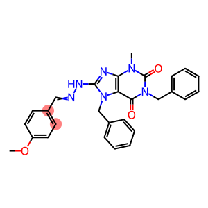4-methoxybenzaldehyde (1,7-dibenzyl-3-methyl-2,6-dioxo-2,3,6,7-tetrahydro-1H-purin-8-yl)hydrazone