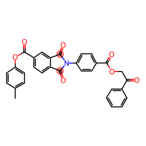 4-methylphenyl 1,3-dioxo-2-{4-[(2-oxo-2-phenylethoxy)carbonyl]phenyl}-5-isoindolinecarboxylate