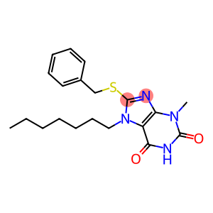 8-(benzylsulfanyl)-7-heptyl-3-methyl-3,7-dihydro-1H-purine-2,6-dione