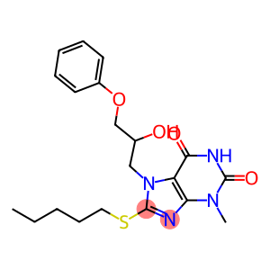 7-(2-hydroxy-3-phenoxypropyl)-3-methyl-8-(pentylthio)-3,7-dihydro-1H-purine-2,6-dione