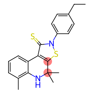 2-(4-ethylphenyl)-4,4,6-trimethyl-4,5-dihydroisothiazolo[5,4-c]quinoline-1(2H)-thione