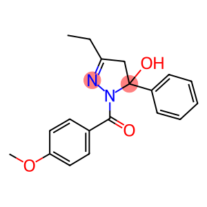 3-ethyl-1-(4-methoxybenzoyl)-5-phenyl-4,5-dihydro-1H-pyrazol-5-ol