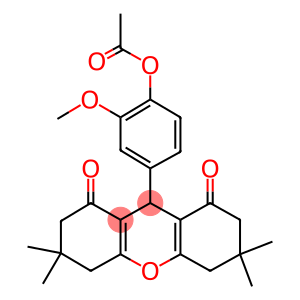 2-methoxy-4-(3,3,6,6-tetramethyl-1,8-dioxo-2,3,4,5,6,7,8,9-octahydro-1H-xanthen-9-yl)phenyl acetate