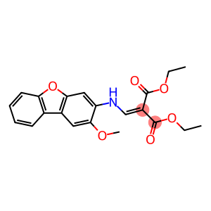 Propanedioic acid, 2-[[(2-methoxy-3-dibenzofuranyl)amino]methylene]-, 1,3-diethyl ester