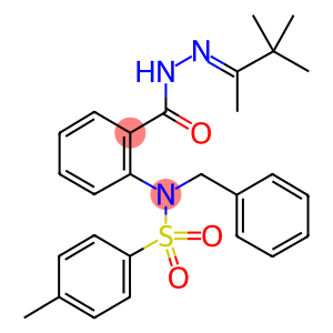 N-benzyl-4-methyl-N-(2-{[2-(1,2,2-trimethylpropylidene)hydrazino]carbonyl}phenyl)benzenesulfonamide