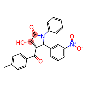 3-hydroxy-5-{3-nitrophenyl}-4-(4-methylbenzoyl)-1-phenyl-1,5-dihydro-2H-pyrrol-2-one