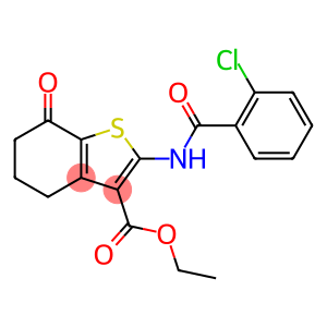 ethyl 2-[(2-chlorobenzoyl)amino]-7-oxo-4,5,6,7-tetrahydro-1-benzothiophene-3-carboxylate