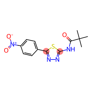 N-(5-{4-nitrophenyl}-1,3,4-thiadiazol-2-yl)-2,2-dimethylpropanamide