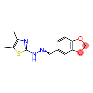 2-[(2E)-2-(1,3-benzodioxol-5-ylmethylidene)hydrazinyl]-4,5-dimethyl-1,3-thiazole
