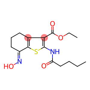 ethyl 7-(hydroxyimino)-2-(pentanoylamino)-4,5,6,7-tetrahydro-1-benzothiophene-3-carboxylate