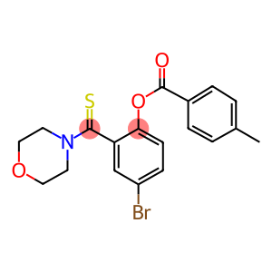 4-bromo-2-(4-morpholinylcarbothioyl)phenyl 4-methylbenzoate