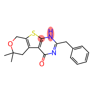 2-benzyl-6,6-dimethyl-3,5,6,8-tetrahydro-4H-pyrano[4',3':4,5]thieno[2,3-d]pyrimidin-4-one