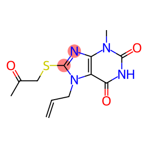 7-allyl-3-methyl-8-[(2-oxopropyl)sulfanyl]-3,7-dihydro-1H-purine-2,6-dione