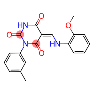 5-[(2-methoxyanilino)methylene]-1-(3-methylphenyl)-2,4,6(1H,3H,5H)-pyrimidinetrione