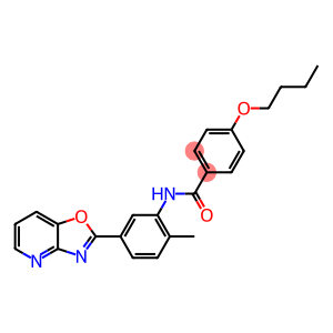 4-butoxy-N-(2-methyl-5-[1,3]oxazolo[4,5-b]pyridin-2-ylphenyl)benzamide