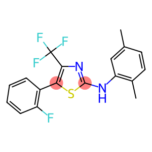 N-(2,5-dimethylphenyl)-5-(2-fluorophenyl)-4-(trifluoromethyl)-1,3-thiazol-2-amine