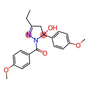 3-ethyl-1-(4-methoxybenzoyl)-5-(4-methoxyphenyl)-4,5-dihydro-1H-pyrazol-5-ol