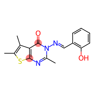 3-[(2-hydroxybenzylidene)amino]-2,5,6-trimethylthieno[2,3-d]pyrimidin-4(3H)-one