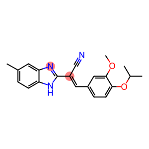 3-(4-isopropoxy-3-methoxyphenyl)-2-(5-methyl-1H-benzimidazol-2-yl)acrylonitrile