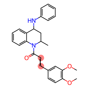 N-{1-[3-(3,4-dimethoxyphenyl)acryloyl]-2-methyl-1,2,3,4-tetrahydro-4-quinolinyl}-N-phenylamine