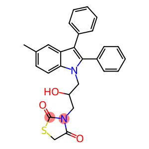 3-[2-hydroxy-3-(5-methyl-2,3-diphenyl-1H-indol-1-yl)propyl]-1,3-thiazolidine-2,4-dione