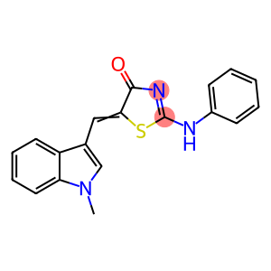 5-[(1-methyl-1H-indol-3-yl)methylene]-2-(phenylimino)-1,3-thiazolidin-4-one