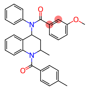 3-methoxy-N-[2-methyl-1-(4-methylbenzoyl)-1,2,3,4-tetrahydro-4-quinolinyl]-N-phenylbenzamide