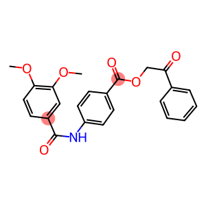 2-oxo-2-phenylethyl 4-[(3,4-dimethoxybenzoyl)amino]benzoate