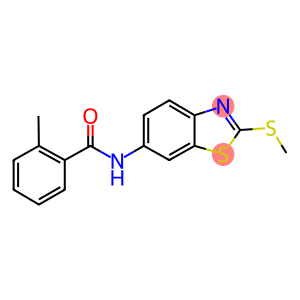 2-methyl-N-[2-(methylsulfanyl)-1,3-benzothiazol-6-yl]benzamide