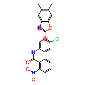 N-[4-chloro-3-(5,6-dimethyl-1,3-benzoxazol-2-yl)phenyl]-2-nitrobenzamide