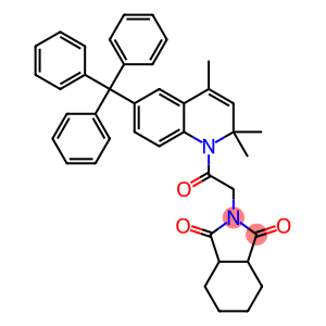 2-[2-oxo-2-(2,2,4-trimethyl-6-trityl-1(2H)-quinolinyl)ethyl]hexahydro-1H-isoindole-1,3(2H)-dione