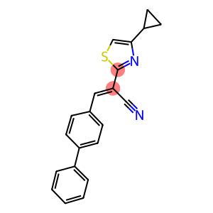 3-[1,1'-biphenyl]-4-yl-2-(4-cyclopropyl-1,3-thiazol-2-yl)acrylonitrile