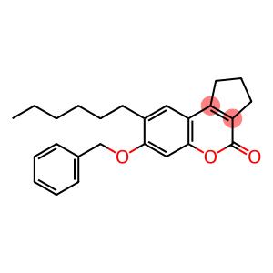 7-(benzyloxy)-8-hexyl-2,3-dihydrocyclopenta[c]chromen-4(1H)-one