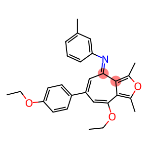 N-[8-ethoxy-6-(4-ethoxyphenyl)-1,3-dimethyl-4H-cyclohepta[c]furan-4-ylidene]-N-(3-methylphenyl)amine