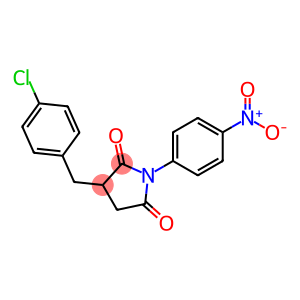 3-(4-chlorobenzyl)-1-{4-nitrophenyl}pyrrolidine-2,5-dione