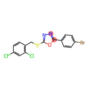 2-(4-bromophenyl)-5-{[(2,4-dichlorophenyl)methyl]sulfanyl}-1,3,4-oxadiazole