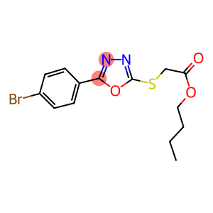 butyl {[5-(4-bromophenyl)-1,3,4-oxadiazol-2-yl]sulfanyl}acetate