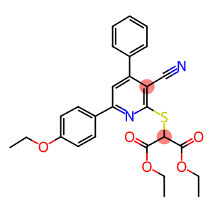 diethyl 2-{[3-cyano-6-(4-ethoxyphenyl)-4-phenyl-2-pyridinyl]sulfanyl}malonate