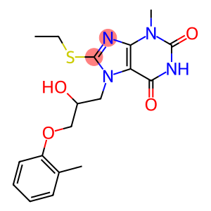 1H-Purine-2,6-dione, 8-(ethylthio)-3,7-dihydro-7-[2-hydroxy-3-(2-methylphenoxy)propyl]-3-methyl-