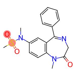 1,3-Dihydro-1-methyl-7-(N-methylmethylsulfonylamino)-5-phenyl-2H-1,4-benzodiazepin-2-one