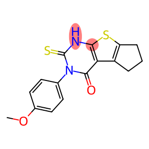 1,2,3,5,6,7-六氢-3-(4-甲氧基苯基)-2-硫代-4H-环戊烷[4,5]噻吩并[2,3-D]嘧啶-4-酮