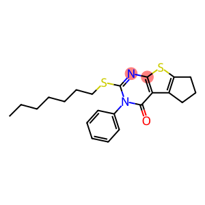 2-(heptylsulfanyl)-3-phenyl-3,5,6,7-tetrahydro-4H-cyclopenta[4,5]thieno[2,3-d]pyrimidin-4-one