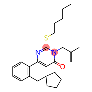 3-(2-methyl-2-propenyl)-2-(pentylsulfanyl)-5,6-dihydrospir(benzo[h]quinazoline-5,1'-cyclopentane)-4(3H)-one