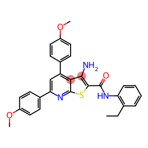 3-amino-N-(2-ethylphenyl)-4,6-bis(4-methoxyphenyl)thieno[2,3-b]pyridine-2-carboxamide