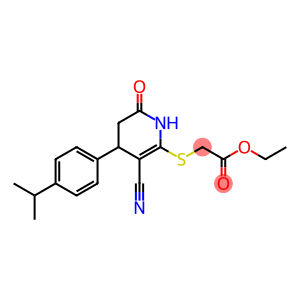 ethyl 2-((3-cyano-4-(4-isopropylphenyl)-6-oxo-1,4,5,6-tetrahydropyridin-2-yl)thio)acetate