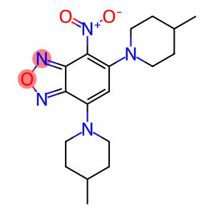 4-nitro-5,7-bis(4-methyl-1-piperidinyl)-2,1,3-benzoxadiazole