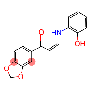 1-(1,3-BENZODIOXOL-5-YL)-3-(2-HYDROXYANILINO)-2-PROPEN-1-ONE