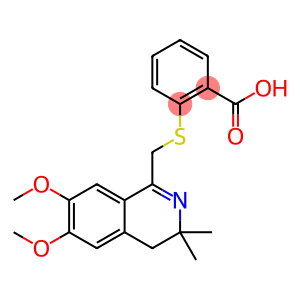 2-(6,7-DIMETHOXY-3,3-DIMETHYL-3,4-DIHYDRO-ISOQUINOLIN-1-YLMETHYLSULFANYL)-BENZOIC ACID